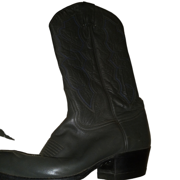 Tony Lama Vtg Wingtip leather Cowboy Boots Mens 8.5EE - Picture 13 of 16